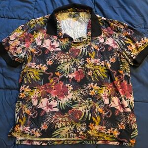 Paisley & Gray Floral/Snake Pattern Polo Shirt